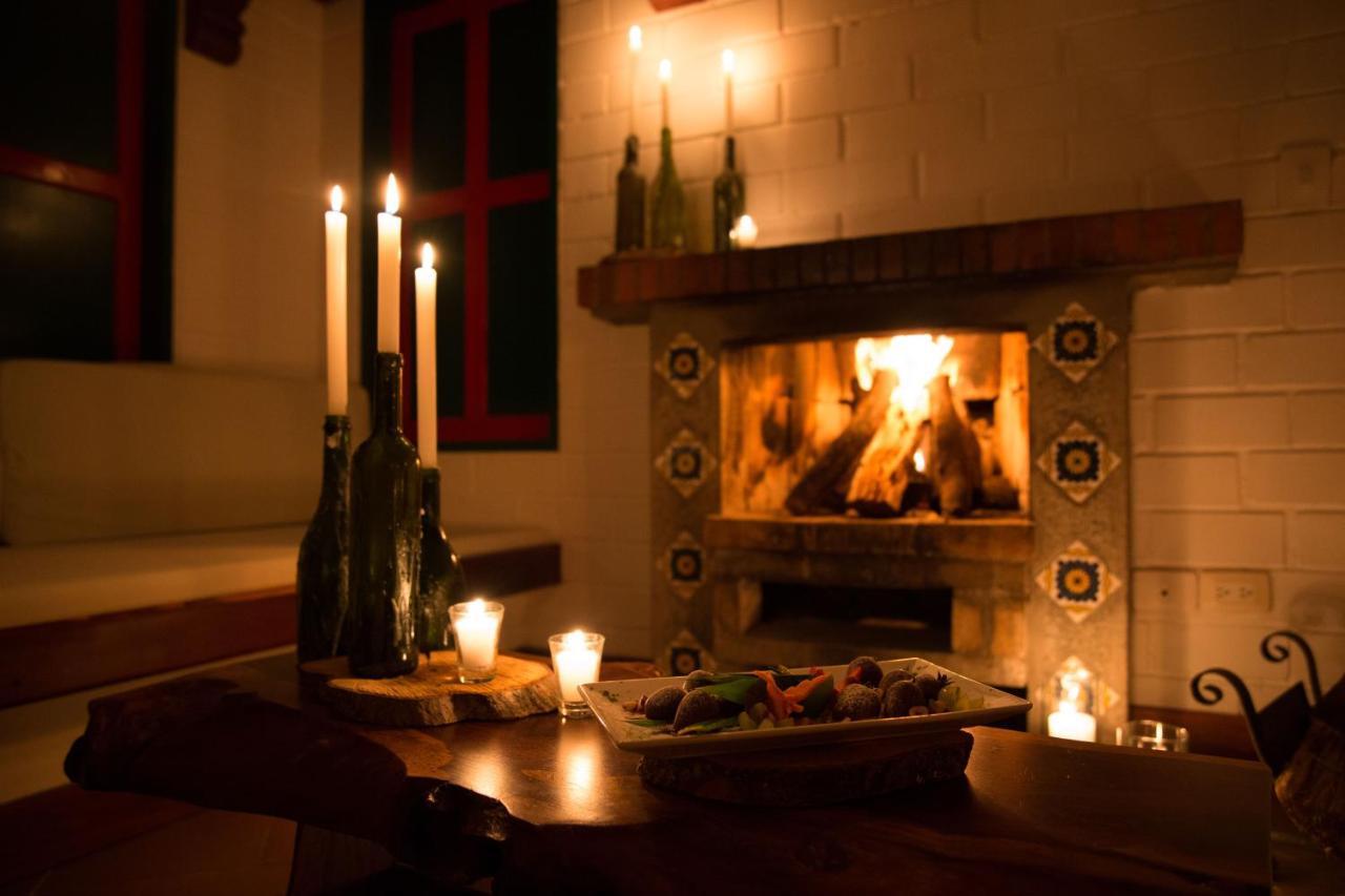 Termales El Otono Hotel La Enea ภายนอก รูปภาพ The fireplace at the restaurant